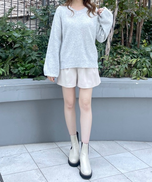 mysty woman（ミスティウーマン）の「【WEB限定】アイスクリームVネックニット　102204（ニット/セーター・レディース・グレー系その他/桜/ピンク/チョコ/ホワイト系その他/パープル系その他/ベージュ系その他/グリーン系その他・FREE）」の17枚目の写真