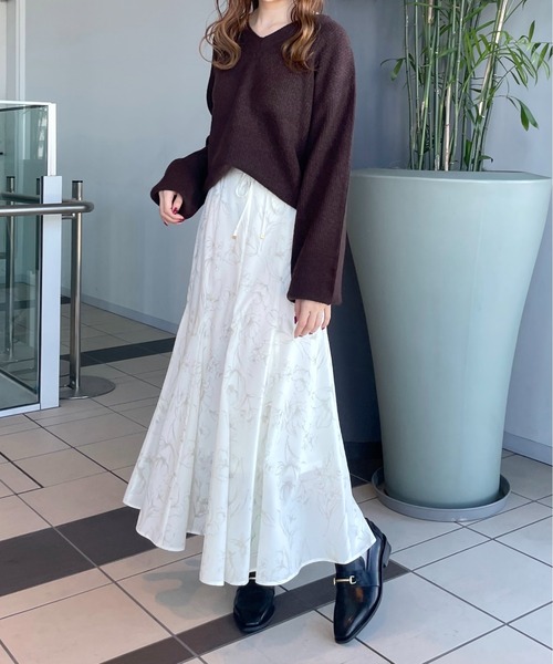 mysty woman（ミスティウーマン）の「【WEB限定】アイスクリームVネックニット　102204（ニット/セーター・レディース・グレー系その他/桜/ピンク/チョコ/ホワイト系その他/パープル系その他/ベージュ系その他/グリーン系その他・FREE）」の19枚目の写真