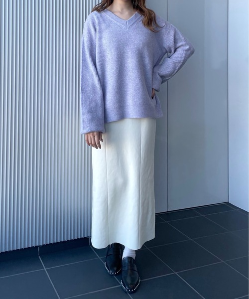 mysty woman（ミスティウーマン）の「【WEB限定】アイスクリームVネックニット　102204（ニット/セーター・レディース・グレー系その他/桜/ピンク/チョコ/ホワイト系その他/パープル系その他/ベージュ系その他/グリーン系その他・FREE）」の21枚目の写真