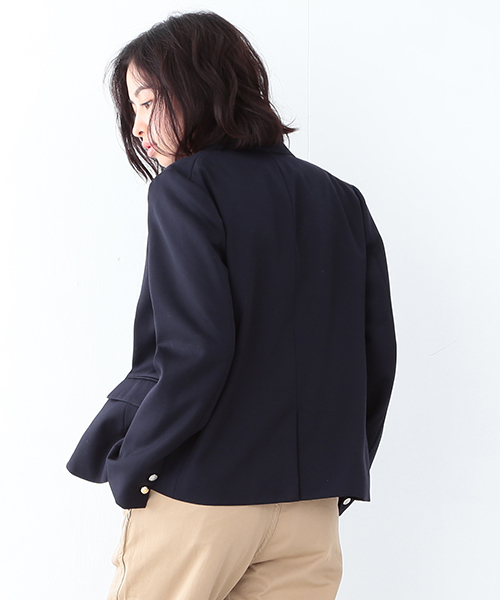 BEAMS BOY（ビームスボーイ）の「BEAMS BOY / ギャバ 3ボタン ブレザー（テーラードジャケット・レディース・グレー/ネイビー・0/1）」の20枚目の写真