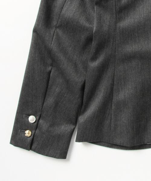 BEAMS BOY（ビームスボーイ）の「BEAMS BOY / ギャバ 3ボタン ブレザー（テーラードジャケット・レディース・グレー/ネイビー・0/1）」の6枚目の写真