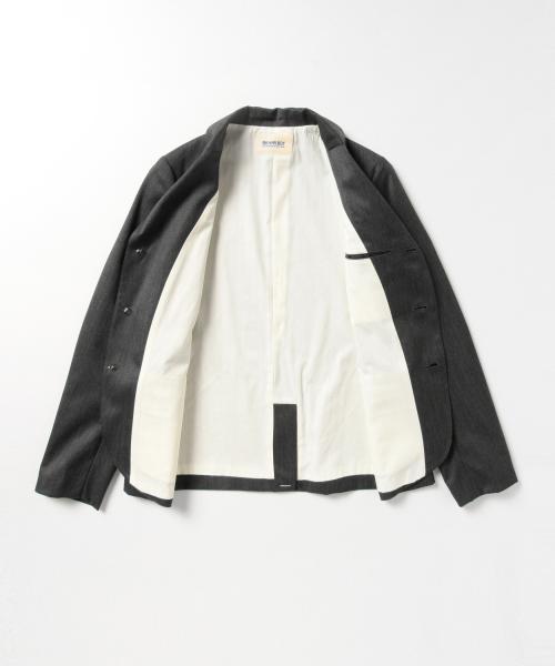 BEAMS BOY（ビームスボーイ）の「BEAMS BOY / ギャバ 3ボタン ブレザー（テーラードジャケット・レディース・グレー/ネイビー・0/1）」の7枚目の写真