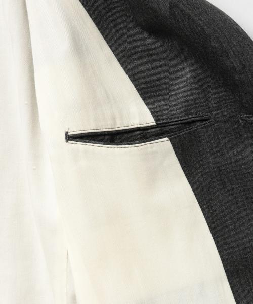 BEAMS BOY（ビームスボーイ）の「BEAMS BOY / ギャバ 3ボタン ブレザー（テーラードジャケット・レディース・グレー/ネイビー・0/1）」の8枚目の写真