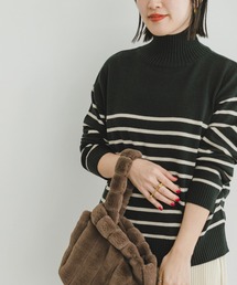 ITEMS URBANRESEARCH（アイテムズ アーバンリサーチ）の「『洗濯可』ハイネックボーダーニットプルオーバー（ニット/セーター）」