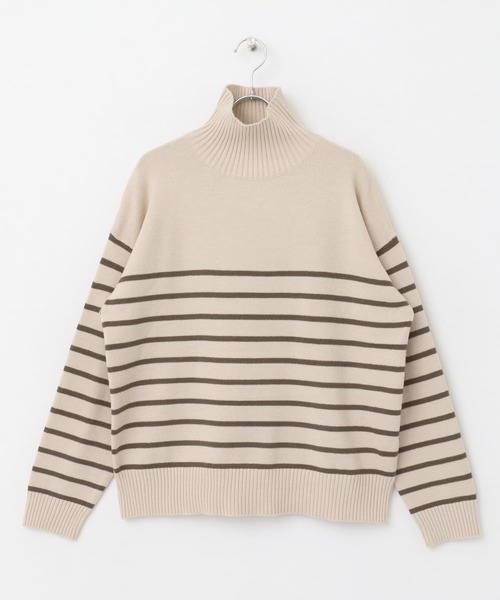 ITEMS URBANRESEARCH（アイテムズ アーバンリサーチ）の「『洗濯可』ハイネックボーダーニットプルオーバー（ニット/セーター・レディース・ホワイト系その他/ブラック系その他/ブラウン系その他・FREE）」の22枚目の写真
