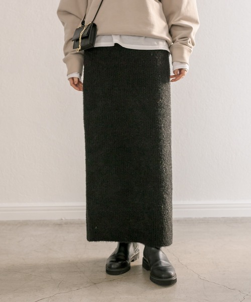 RIVE DROITE（リヴドロワ）の「セットアップ可能/フェザーラメスカート（スカート・レディース・ブラック/ブラウン・FREE）」の9枚目の写真