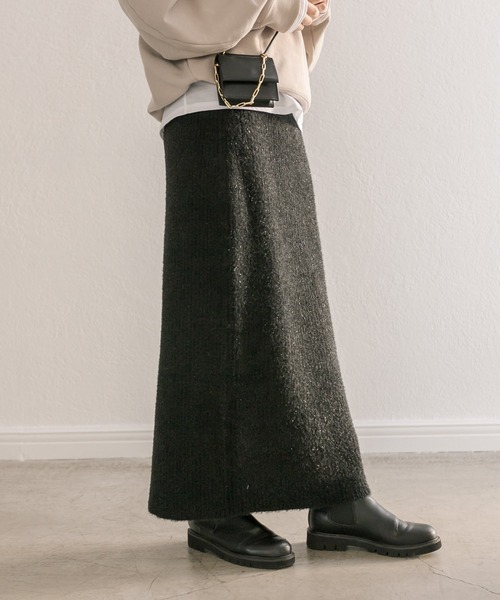 RIVE DROITE（リヴドロワ）の「セットアップ可能/フェザーラメスカート（スカート・レディース・ブラック/ブラウン・FREE）」の10枚目の写真