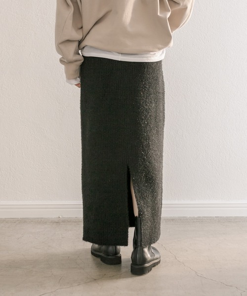 RIVE DROITE（リヴドロワ）の「セットアップ可能/フェザーラメスカート（スカート・レディース・ブラック/ブラウン・FREE）」の11枚目の写真