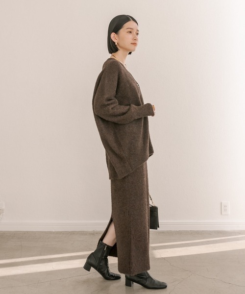 RIVE DROITE（リヴドロワ）の「セットアップ可能/フェザーラメスカート（スカート・レディース・ブラック/ブラウン・FREE）」の16枚目の写真