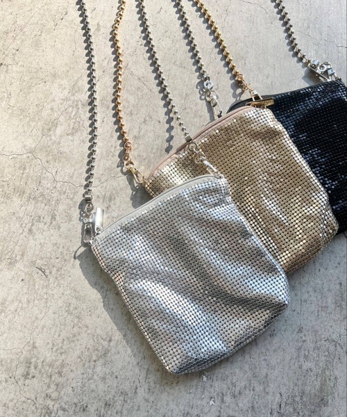 Me%（ミィパーセント）の「メタルメッシュポーチショルダー　103417（ショルダーバッグ・レディース・ブラック/ゴールド/シルバー・FREE）」の11枚目の写真