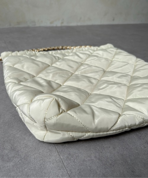 Thevon（ゼボン）の「ナイロンキルティングトートバッグ（トートバッグ・レディース・ブラック/ベージュ/オフホワイト・FREE）」の22枚目の写真