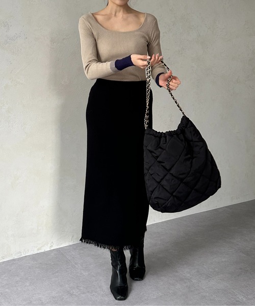 Thevon（ゼボン）の「ナイロンキルティングトートバッグ（トートバッグ・レディース・ブラック/ベージュ/オフホワイト・FREE）」の19枚目の写真