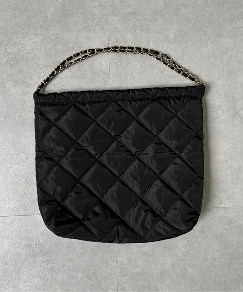 Thevon（ゼボン）の「ナイロンキルティングトートバッグ（トートバッグ・レディース・ブラック/ベージュ/オフホワイト・FREE）」の9枚目の写真