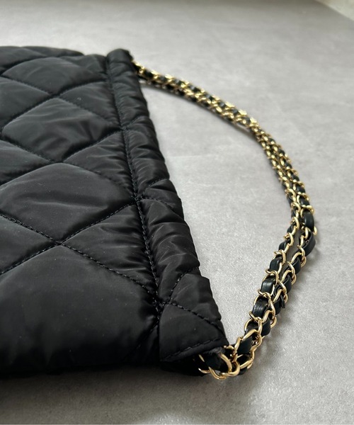 Thevon（ゼボン）の「ナイロンキルティングトートバッグ（トートバッグ・レディース・ブラック/ベージュ/オフホワイト・FREE）」の12枚目の写真