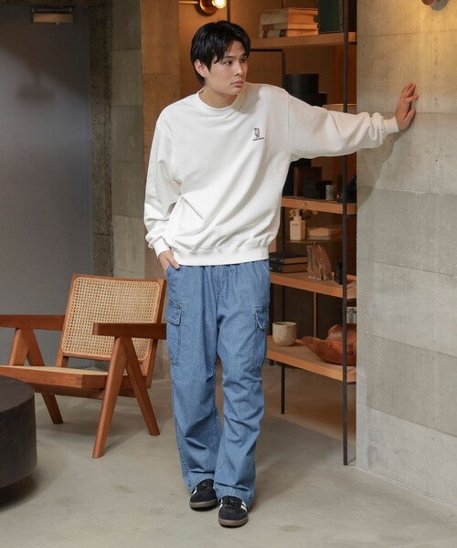 BEAMS HEART(ビームスハート)の「サーフベアー ビッグ スウェット(スウェット・メンズ・ホワイト/ナチュラル・LARGE/SMALL/MEDIUM)」の3枚目の写真