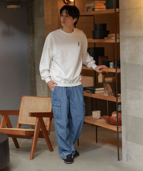 BEAMS HEART(ビームスハート)の「サーフベアー ビッグ スウェット(スウェット・メンズ・ホワイト/ナチュラル・LARGE/SMALL/MEDIUM)」の4枚目の写真