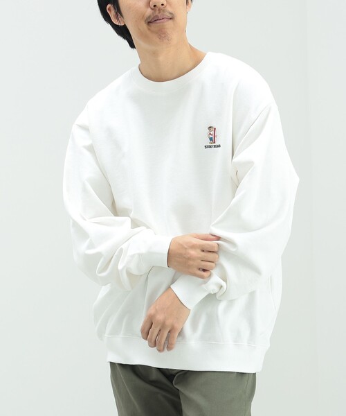 BEAMS HEART(ビームスハート)の「サーフベアー ビッグ スウェット(スウェット・メンズ・ホワイト/ナチュラル・LARGE/SMALL/MEDIUM)」の10枚目の写真