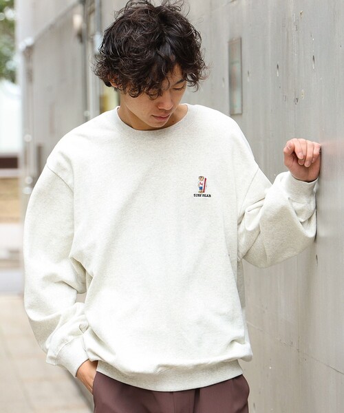BEAMS HEART(ビームスハート)の「サーフベアー ビッグ スウェット(スウェット・メンズ・ホワイト/ナチュラル・LARGE/SMALL/MEDIUM)」の13枚目の写真