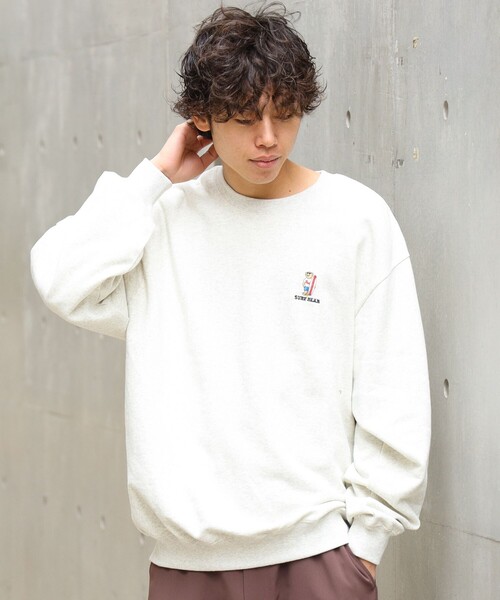 BEAMS HEART(ビームスハート)の「サーフベアー ビッグ スウェット(スウェット・メンズ・ホワイト/ナチュラル・LARGE/SMALL/MEDIUM)」の15枚目の写真