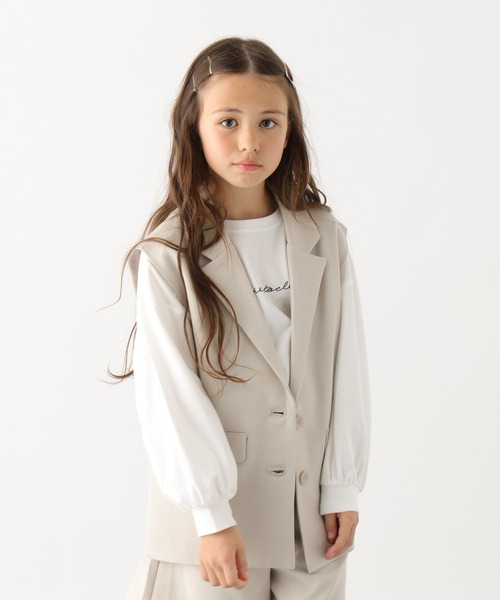 GLOBAL WORK（グローバルワーク）の「イージーケアセットアップ/995571（セットアップ・キッズ・ブラック/グレイッシュベージュ・130cm/140cm/150cm/160cm/170cm）」の12枚目の写真