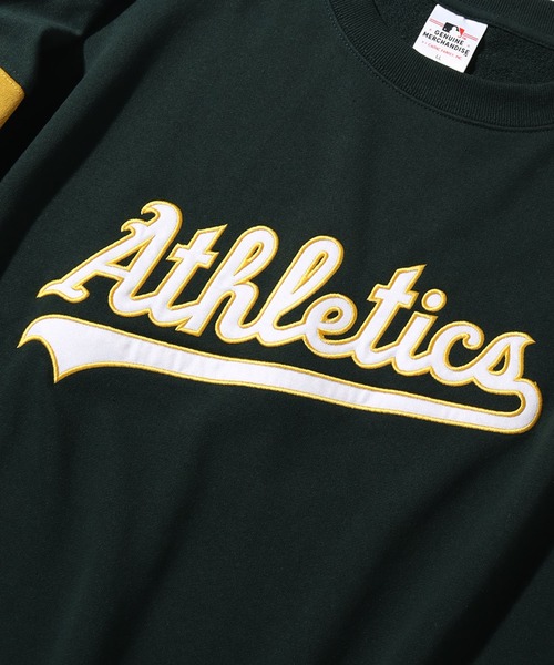 MLB(メジャーリーグベースボール)の「【MLB/メジャーリーグベースボール】袖ライン プルオーバーロゴスウェット(スウェット・メンズ・ホワイト/ネイビー/グリーン/アッシュグレー/ブラック・M/L/LL)」の13枚目の写真