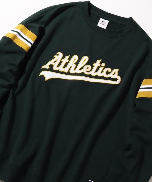 MLB(メジャーリーグベースボール)の「【MLB/メジャーリーグベースボール】袖ライン プルオーバーロゴスウェット(スウェット・メンズ・ホワイト/ネイビー/グリーン/アッシュグレー/ブラック・M/L/LL)」の12枚目の写真