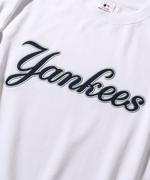 MLB(メジャーリーグベースボール)の「【MLB/メジャーリーグベースボール】袖ライン プルオーバーロゴスウェット(スウェット・メンズ・ホワイト/ネイビー/グリーン/アッシュグレー/ブラック・M/L/LL)」の7枚目の写真