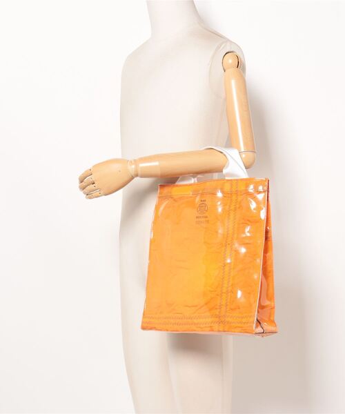 PUEBCO（プエブコ）の「COVERED PARACHUTE DOCUMENT BAG（トートバッグ・メンズ・オレンジ/オリーブ/ホワイト・ONE SIZE）」の12枚目の写真