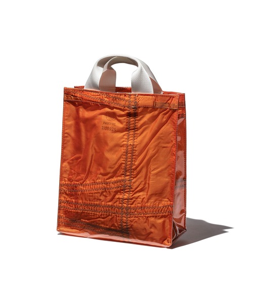 PUEBCO（プエブコ）の「COVERED PARACHUTE DOCUMENT BAG（トートバッグ・メンズ・オレンジ/オリーブ/ホワイト・ONE SIZE）」の9枚目の写真