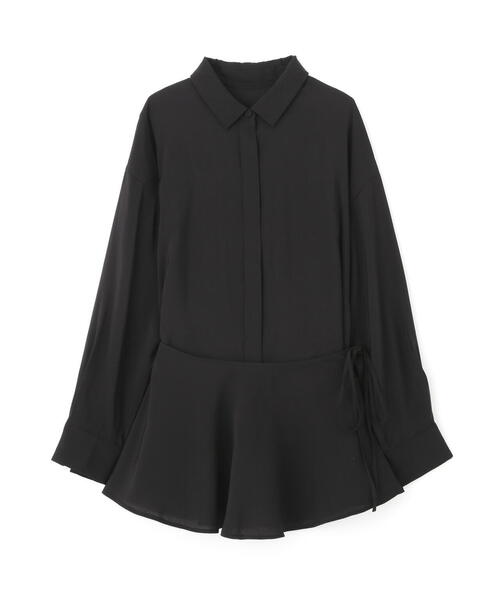 N.（N. Natural Beauty Basic）（エヌエヌナチュラルビューティーベーシック）の「◆ペプラム付きシャツ（シャツ/ブラウス・レディース・オフホワイト/レモンイエロー/ブラック・MEDIUM）」の5枚目の写真