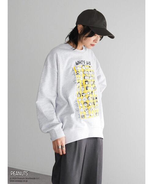 PEANUTS(ピーナッツ)の「■PEANUTS プリントスウェット(スウェット・レディース・アイボリー/グレイッシュベージュ/杢グレー/チャコールグレー・FREE)」の8枚目の写真