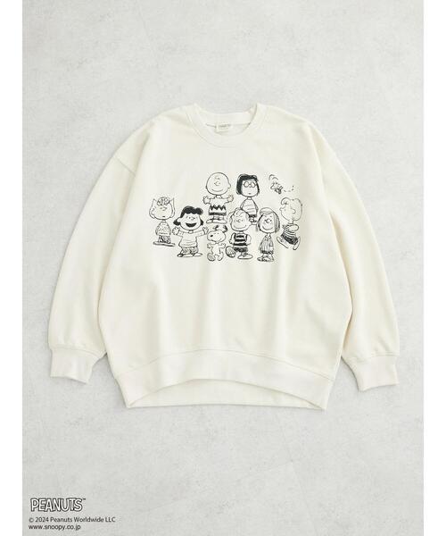 PEANUTS(ピーナッツ)の「■PEANUTS プリントスウェット(スウェット・レディース・アイボリー/グレイッシュベージュ/杢グレー/チャコールグレー・FREE)」の1枚目の写真