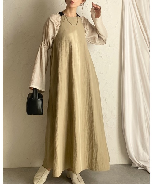 She's Closet(シーズクローゼット)の「長袖フレアスリーブシャーリングギャザーシアーペプラムブラウス(シャツ/ブラウス・レディース・ブラック/アイボリー・FREE)」の22枚目の写真