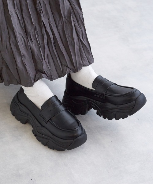 Shoes Co. ブラック ローファー w closet（ダブルクローゼット）の「スニーカーローファー（ローファー