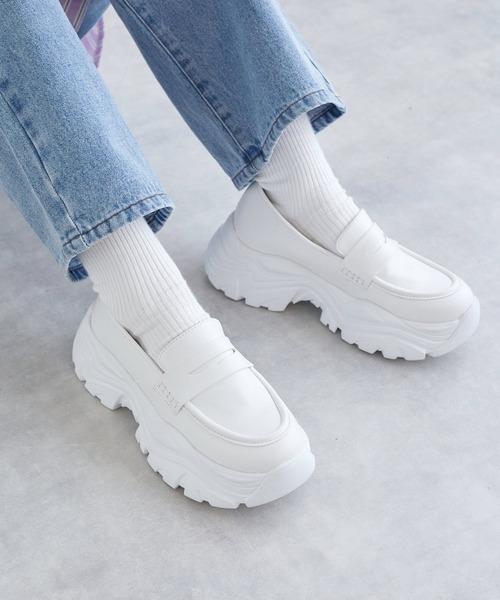 w closet（ダブルクローゼット）の「スニーカーローファー（ローファー・レディース・オフホワイト/ブラック・M/L）」の13枚目の写真