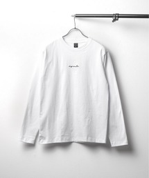 【69】【it】ミドルウェイト クルーネック刺繍ロングスリーブカットソー