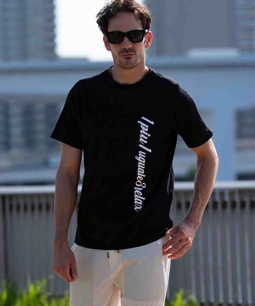 1PIU1UGUALE3  RELAX （ウノピゥウノウグァーレトレ リラックス）の「1PIU1UGUALE3 RELAX(ウノピゥウノウグァーレトレ リラックス)フロントロゴ ロゴ刺繍 半袖Tシャツ（Tシャツ/カットソー・メンズ・ブラック/ホワイト・S/M/L/XL/XXL）」の13枚目の写真