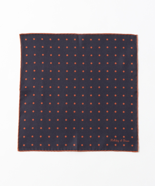 EDIFICE（エディフィス）の「【Holliday & Brown / ホリデー & ブラウン】Wフェイスドットプリントチーフ（バンダナ/スカーフ・メンズ・ブラック系その他/ブラウン・FREE）」の3枚目の写真