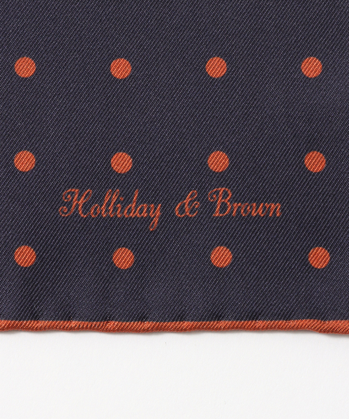 EDIFICE（エディフィス）の「【Holliday & Brown / ホリデー & ブラウン】Wフェイスドットプリントチーフ（バンダナ/スカーフ・メンズ・ブラック系その他/ブラウン・FREE）」の6枚目の写真