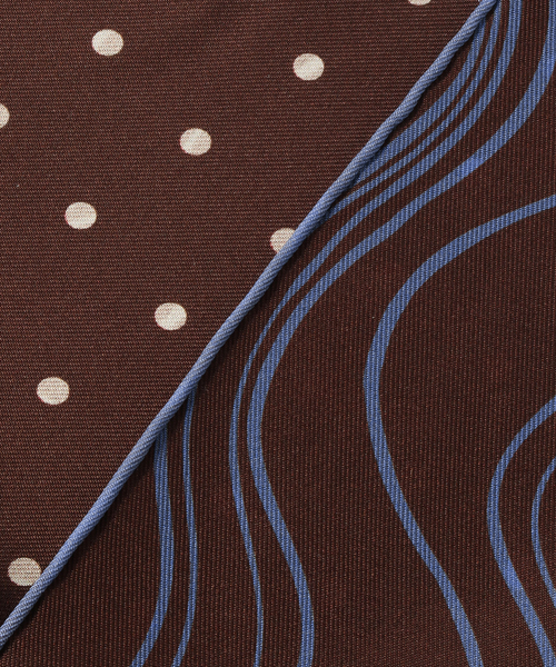 EDIFICE（エディフィス）の「【Holliday & Brown / ホリデー & ブラウン】Wフェイスドットプリントチーフ（バンダナ/スカーフ・メンズ・ブラック系その他/ブラウン・FREE）」の9枚目の写真