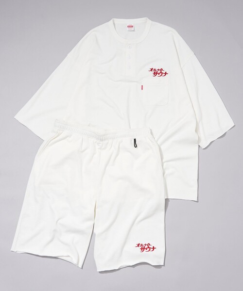 FREAK'S STORE（フリークスストア）の「SAUVENIR/サウベニア 別注 KANNAIGI by Healthknit/裏毛/館内着/ヘルスニット/セットアップ（ルームウェア/パジャマ・メンズ・ホワイト/ブラック/ネイビー/グレー・SMALL/MEDIUM/LARGE）」の5枚目の写真