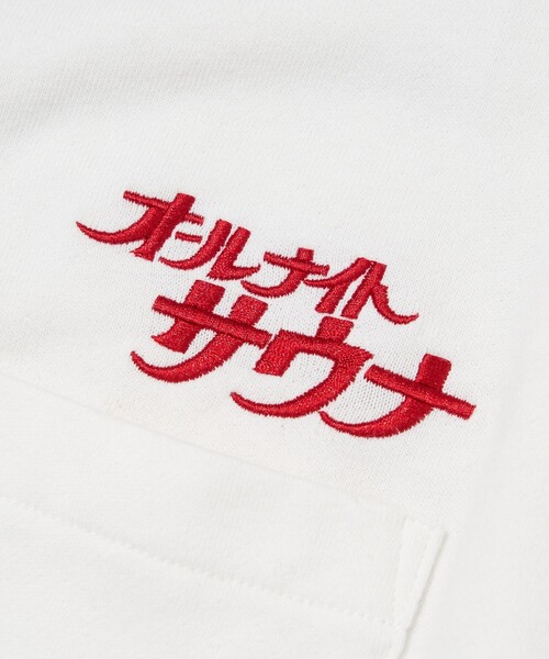 FREAK'S STORE（フリークスストア）の「SAUVENIR/サウベニア 別注 KANNAIGI by Healthknit/裏毛/館内着/ヘルスニット/セットアップ（ルームウェア/パジャマ・メンズ・ホワイト/ブラック/ネイビー/グレー・SMALL/MEDIUM/LARGE）」の6枚目の写真