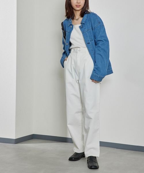 SMITH'S(スミス)の「【SMITH'S】LES HALLES コットンイージーワークペインターパンツ (Unisex) 4175-5031(チノパンツ・メンズ・ベージュ/パープル/ホワイト/ブラック/チャコールグレー・S/M/L/XL)」の11枚目の写真