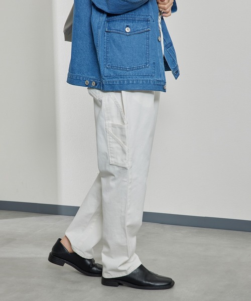 SMITH'S(スミス)の「【SMITH'S】LES HALLES コットンイージーワークペインターパンツ (Unisex) 4175-5031(チノパンツ・メンズ・ベージュ/パープル/ホワイト/ブラック/チャコールグレー・S/M/L/XL)」の8枚目の写真