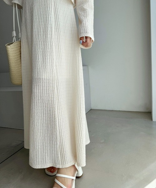 one after another NICE CLAUP（ワンアフターアナザーナイスクラップ）の「マルチウェイしぼしぼセットワンピース（ワンピース・レディース・ミント/ブラック×ホワイト/アイボリー/ブラック・FREE）」の19枚目の写真