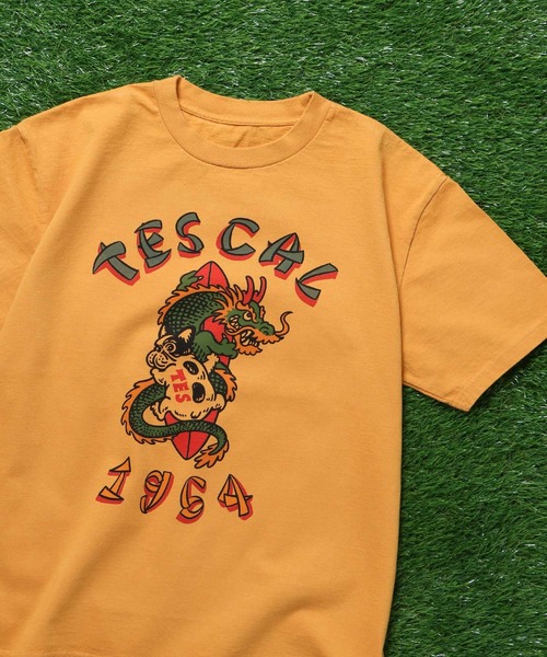 The Endless Summer（エンドレスサマー）の「TES DRAGON & BUHI T-SHIRT / Tシャツ（Tシャツ/カットソー・メンズ・イエロー/ホワイト/ブルーグレー・SMALL/MEDIUM/LARGE/X-LARGE）」の3枚目の写真