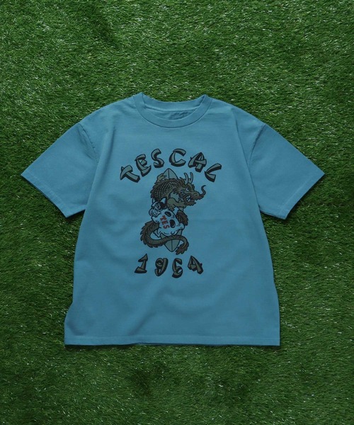The Endless Summer（エンドレスサマー）の「TES DRAGON & BUHI T-SHIRT / Tシャツ（Tシャツ/カットソー・メンズ・イエロー/ホワイト/ブルーグレー・SMALL/MEDIUM/LARGE/X-LARGE）」の5枚目の写真