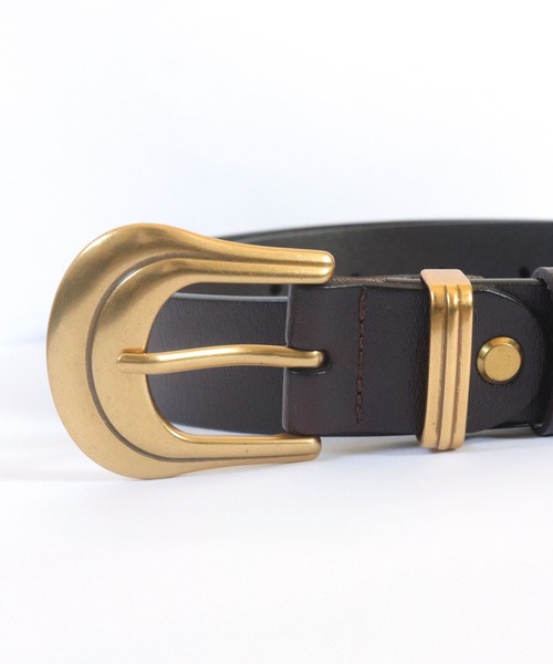 florist（フローリスト）の「【牛革】アンティークバックルレザーベルト（ベルト・レディース・ブラウン系2/ブラウン系1/ブラック系2/ブラック系1・L/M）」の6枚目の写真