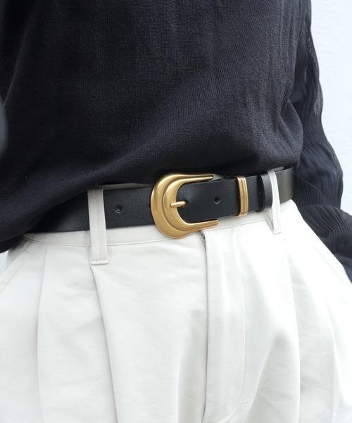 florist（フローリスト）の「【牛革】アンティークバックルレザーベルト（ベルト・レディース・ブラウン系2/ブラウン系1/ブラック系2/ブラック系1・L/M）」の8枚目の写真