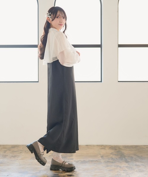 Newlyme（ニューリーミー）の「トラックソールメリージェーンパンプス（パンプス・レディース・ベージュ/グレー/オフホワイト・25cm/24.5cm/24cm/23.5cm/23cm/22.5cm）」の20枚目の写真